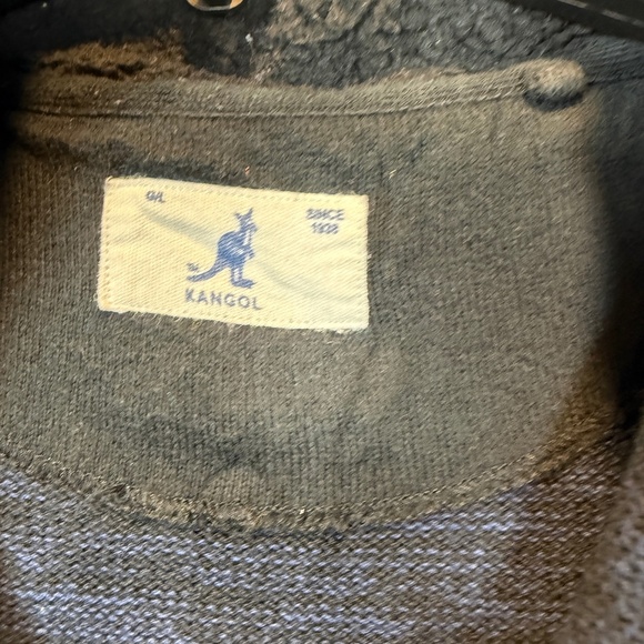 Kangol Vintage Sweater Mens Size Large Blue Knit 1/4 Zip Preppy 100% Cotton - Picture 6 of 10